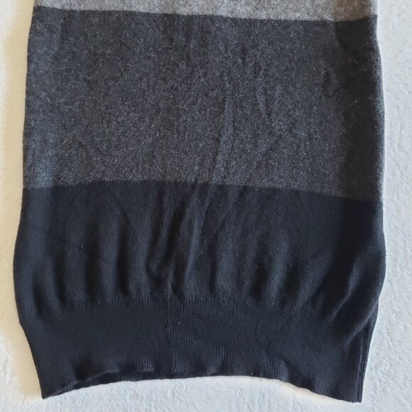 CLAN DOUGLAS Men's Crew Neck 100% Cashmere Ombre/Stripe Sweater SZ XL Long - Picture 11 of 15